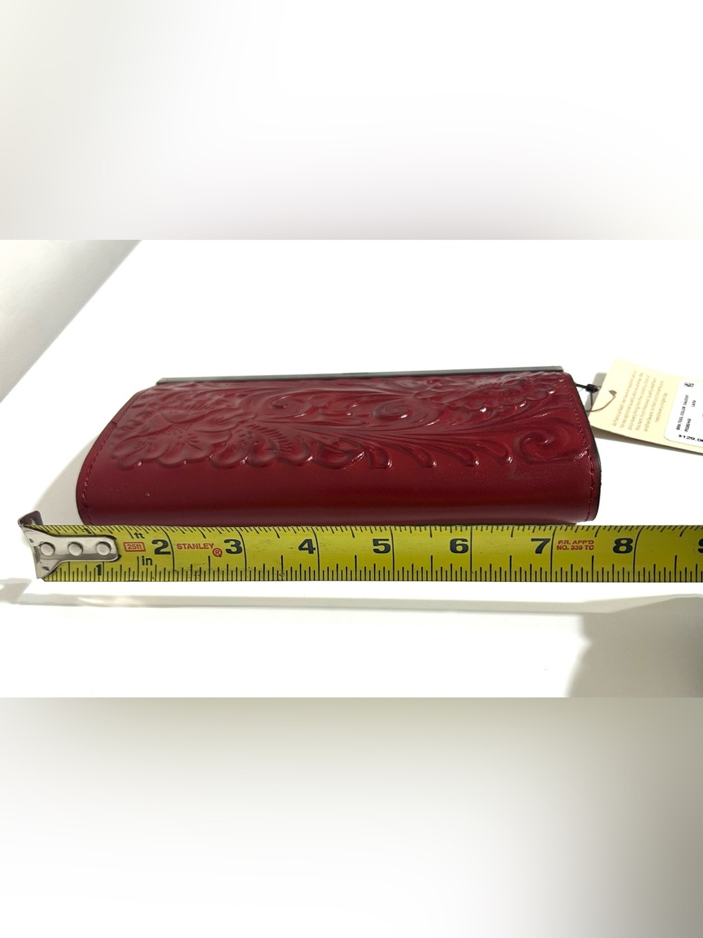NWT Authentic PATRICIA NASH Cauchy Tooled Leather Wallet, Red Lava Floral - Picture 3 of 11